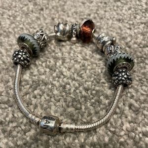 Pandora bracelet with charms